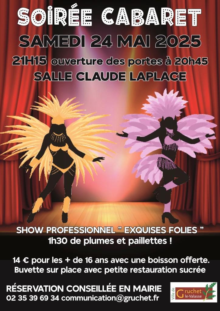 SOIRÉE CABARET SAMEDI 24 MAI À GRUCHET-LE-VALASSE