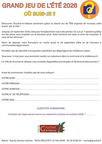 PARTICIPEZ AU GRAND JEU DE L&rsquo;ÉTÉ 2026 !