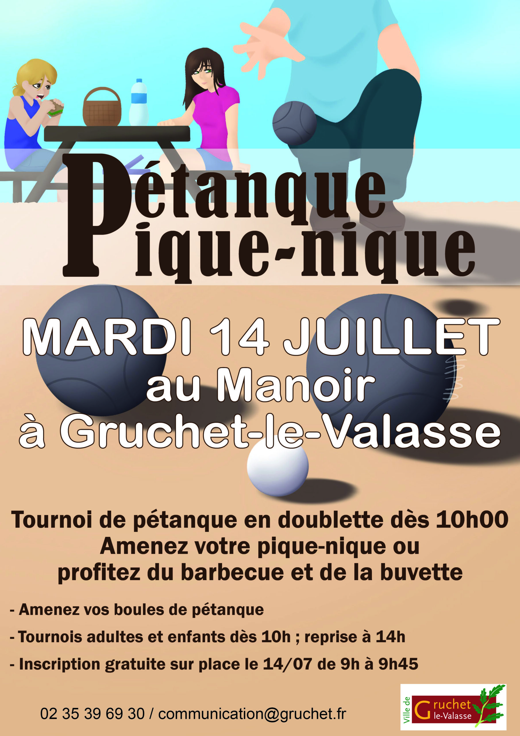 CONCOURS DE PÉTANQUE ET PIQUE-NIQUE RÉPUBLICAIN MARDI 14 JUILLET